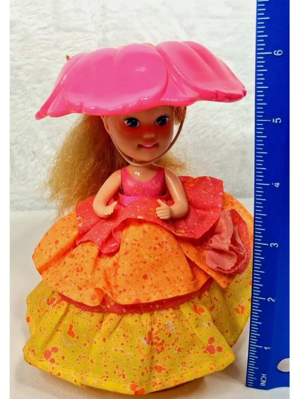 Vintage Tropical Treat Coral Splash Doll Tonka Toy Orange Pink Yellow